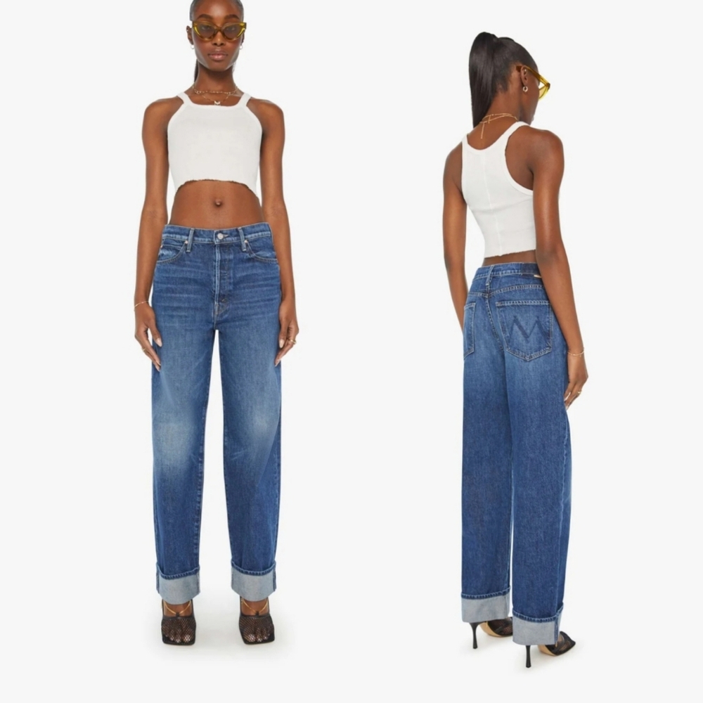 MOTHER Blue Straight Leg Jeans Classic Style